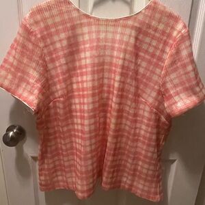 Classic Pink Plaid Women’s Top